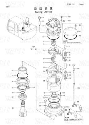 9118328 EX60-3 Каталог двигателей экскаватора с гибким приводом