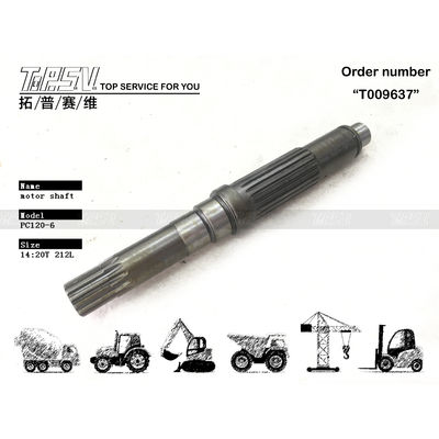 TZ263B2002-01 PC120-6 Движение экскаватора Моторная вала Стальная стойкость к разрыву