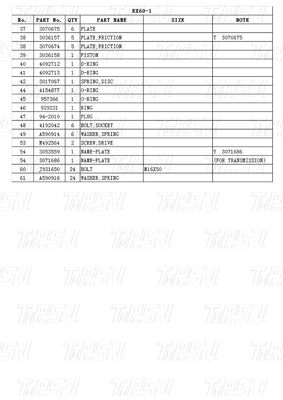 EX60-1 9069295 Каталог редукторов конечного привода экскаватора