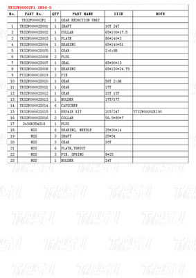 YR32W00002F1 Болт на экскаваторе Свинговый привод Планетарные редукторы для горнодобывающей промышленности и энергетики SK60-5 Каталог