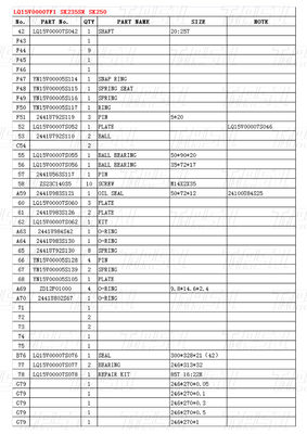 SK235 Гидравлические путевые моторы привода для экскаваторов Kobelco Catalog LQ15V00007F1