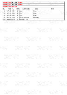 EC140B Экскаватор Планетарный коленчатый редуктор для Volvo Catalog VOE14507900