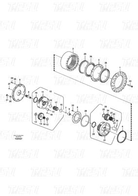 VOE14575732 Стальной экскаватор путевой коробки передач для каталога Volvo EC240B