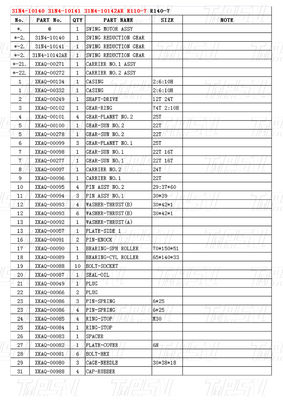 R110-7 Черный OEM экскаватор Swing Motor Drive Части каталог 31N4-10140