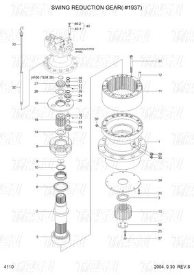 R210-7 Hyundai экскаватор Swing Gear Box Catalog 31N6-10150 Планетарный редуктор