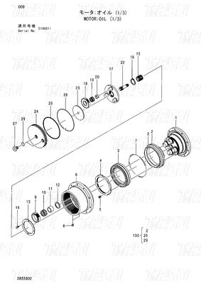 HITACHI EX55UR-3 ZX55UR ZX55UR-HHE Каталог экскаваторов 0732201