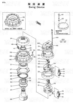 Планетарный редуктор EX100 экскаваторная колебательная приводная сборка каталог для различных моделей экскаваторов 9097684