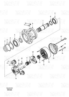SA8230-27000 EC360 Каталог экскаватора с подвижным приводом Черный цвет