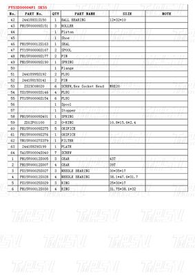 Различается в зависимости от модели PY53D00004F1 SK55 Каталог движения экскаватора