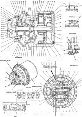 Установка Блот-на LQ15V00007F2 экскаватор путевой привод Каталог варьируется в зависимости от модели