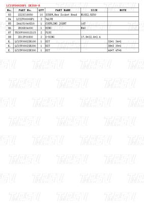 Черный цвет LC15V00026F1 SK350-8 Каталог деталей экскаватора