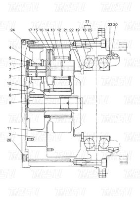 Планетарный 401-00005A DX420 Каталог экскаватора с гидравлическим вращающимся двигателем