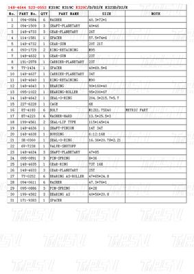 Черный болт-он 148-4644 523-0553 E320C Каталог гидравлического привода экскаватора