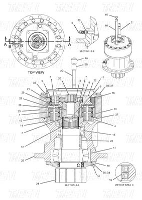 Черный 191-2693 E325C экскаватор Свинговые приводы Каталог Болт-на на складе Гидравлический Свинговый приводы