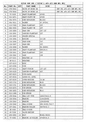 Сталь различного веса 378-9543 378-9544 E374F Каталог экскаватора с настраиваемым цветом