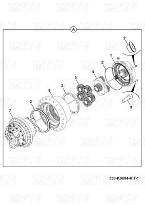 Good price 333/K0684 Стальная экскаваторная передвижная коробка передач с гидравлическим передвижным двигателем JS200 каталог онлайн