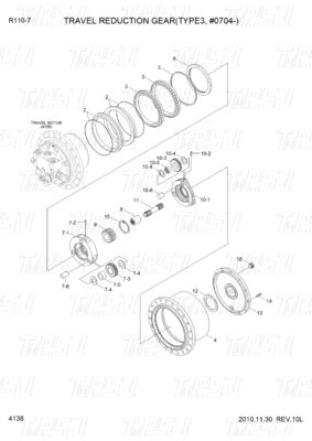 Good price Настраиваемый XKAY-01867 R110-7 Двигатель экскаватора с планетарным редуктором и болтом на системе онлайн