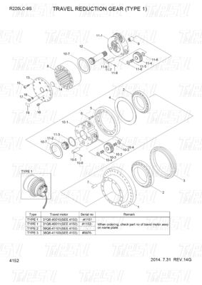Good price 31Q6-40020 31Q6-40021 31Q6-40022 Энергодобыча R220-9 Экскаватор Поездка Драйв Моторный каталог онлайн