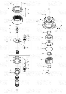 Good price K1002518B K1002518 K1002518A 130401-00021 DX300 Каталог колебательного привода экскаватора с различными моделями экскаваторов онлайн