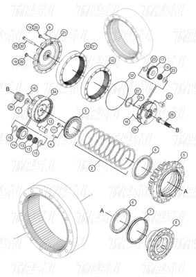 Good price OEM сталь 227-6949 296-6299 353-0611 523-0574 353-0615 E320D экскаватор путевой привод каталог сборка коробки передач онлайн