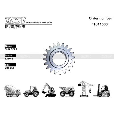 3039392 EX60-1 Excavator Swing 1 Stage Sun Gear Parts For Swing Drive Excavator Spare Parts