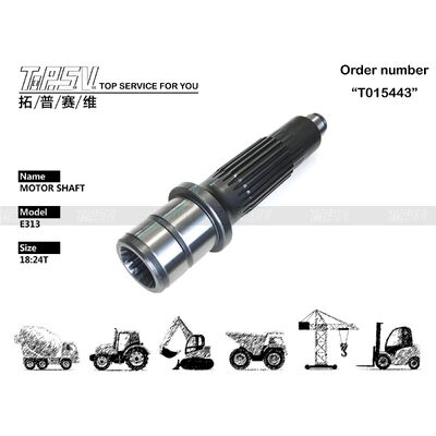 536-5535 E313 Excavator Travel Motor Shaft Parts For Travel Drive Excavator Spare Parts
